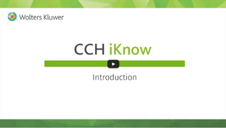 CCH Iknow Introduction